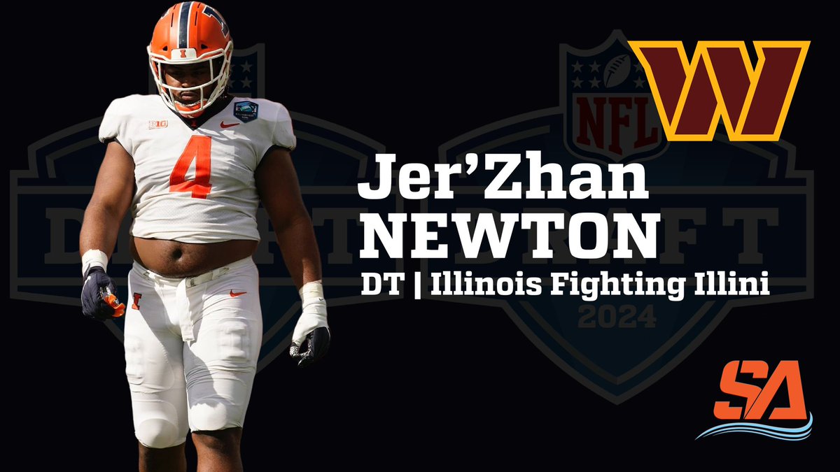 #ClearwaterCentralCatholic HS (FL) alum & #Illinois #FightingIllini DT Jer’Zahn Newton (@Johnny5Newton) selected in the 2nd Round 36th Overall by the #Washington @Commanders #NFLDraft