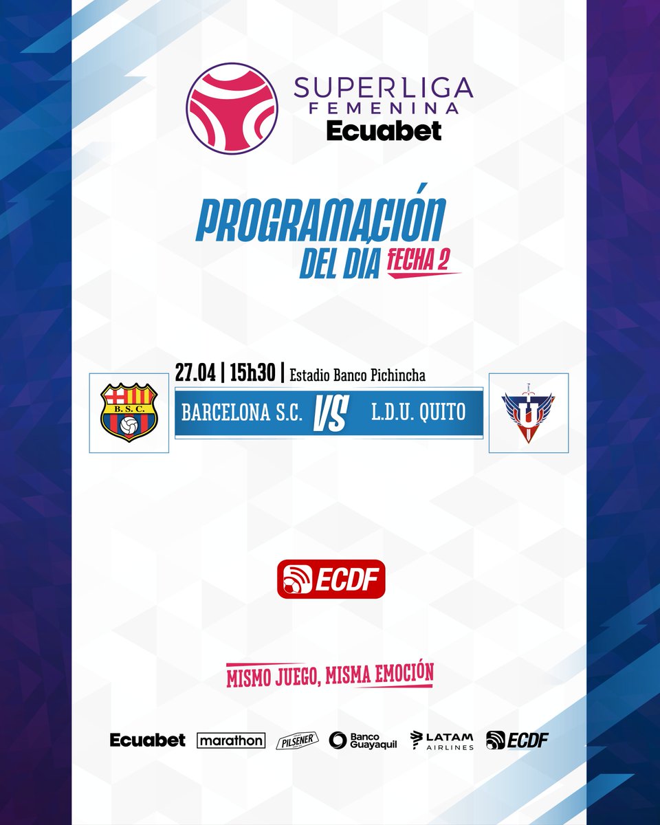 🤜🤛 @BarcelonaSC 🆚 @GuerrerasLDU 📲 Mira en vivo el tercer partido del Grupo 1 por la Fecha 2️⃣ de la Superliga Femenina Ecuabet youtube.com/watch?v=hPwTgK…