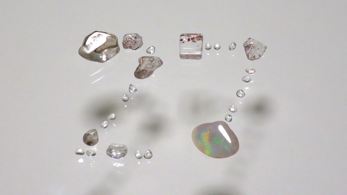 shell opal, inclusion quartz, etc.