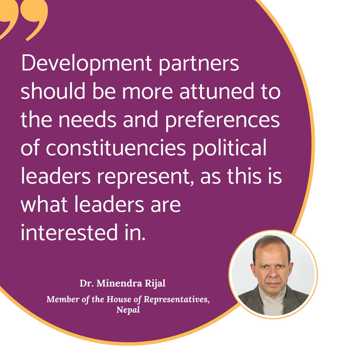 Join us, and @TWP_Community, @GPGovernance, @devintellab for a virtual discussion on priorities and firsthand challenges related to working with politicians on meaningful change. Check out what @MinendraRijal has to say and register to learn more here: bit.ly/49W0Swp