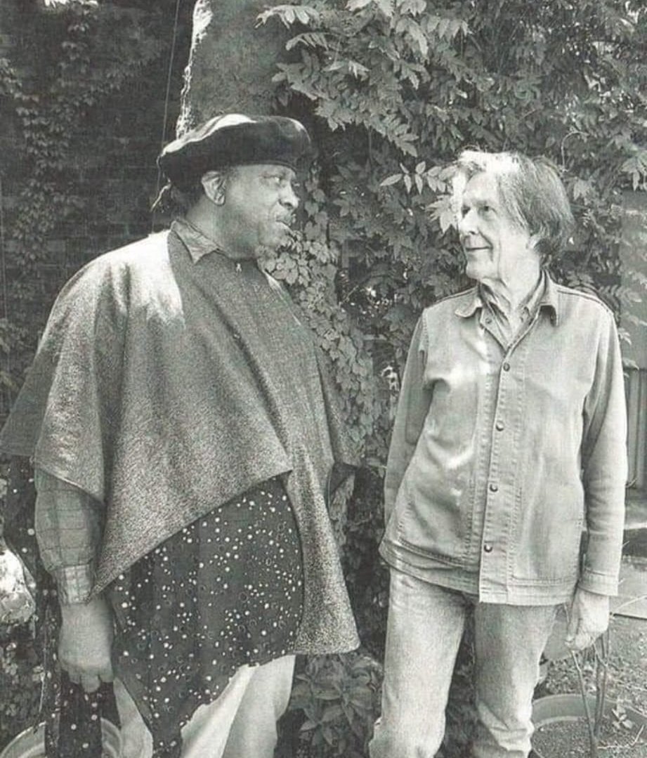 Sun Ra and John Cage, Coney Island, New York, June 1986