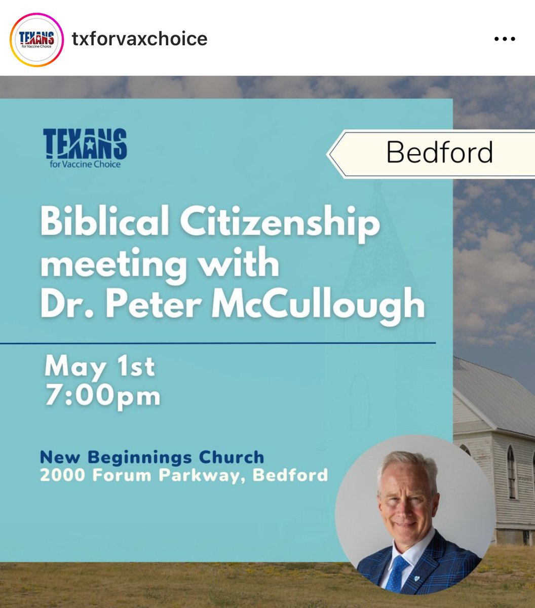 Does vaccine ideology clash with the theology of most major religions? What is @HHSGov “Faith4Vaccines?” How can this be reconciled? What are the steps in which one can be cleansed? This and more in Bedford, TX May 1 2024. @TXforVaxChoice