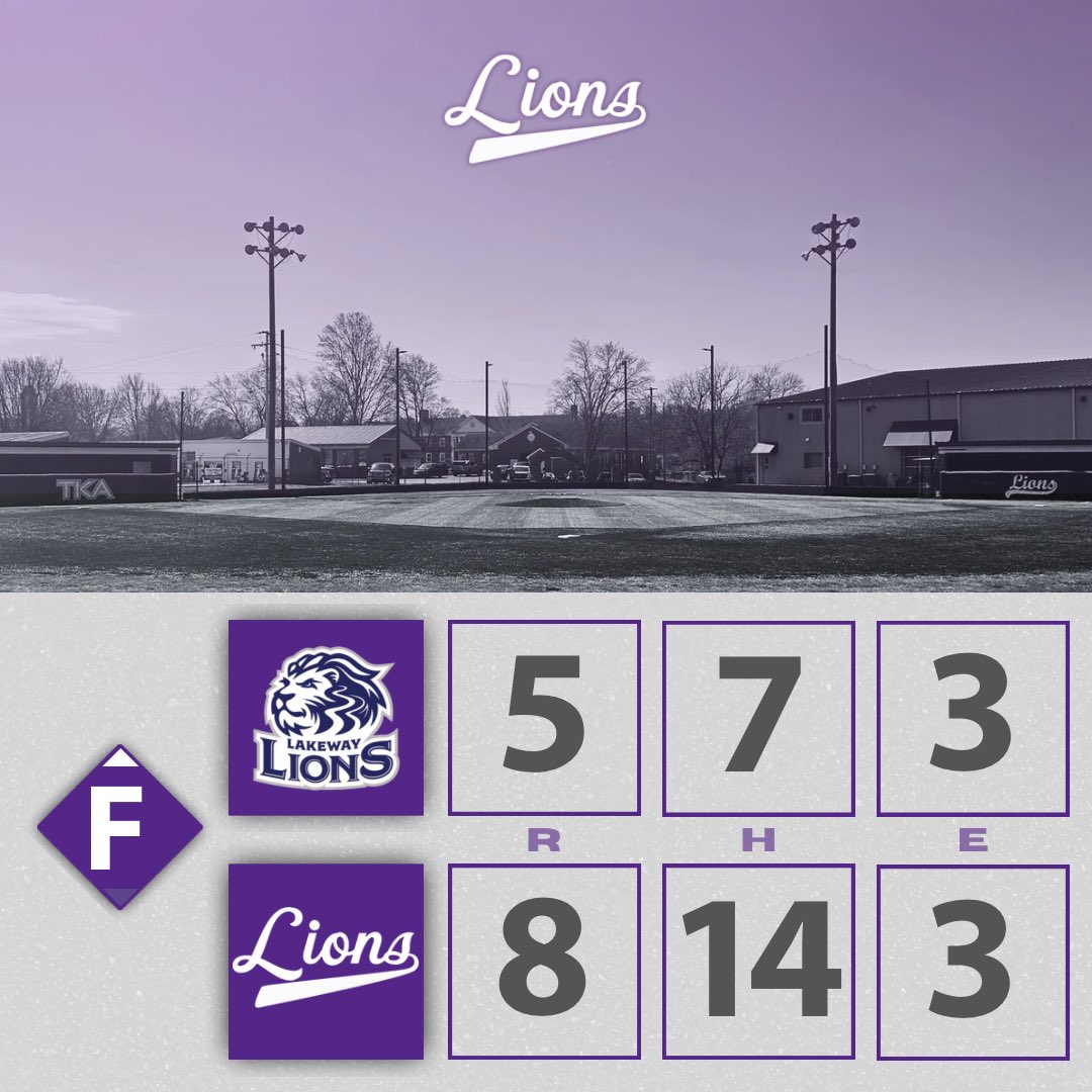 ⚾️ FINAL (Game 1) — TKA 8, LCA 5 Game 2 to start soon!