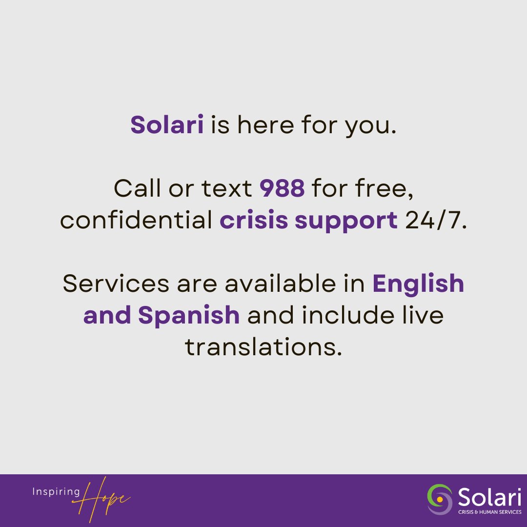 Solari has been featured again in USA Today highlighting 988, the National Suicide and Crisis Lifeline. If you or a loved one need support, please call or text 988. Click here to read more: bit.ly/4bhhb8p