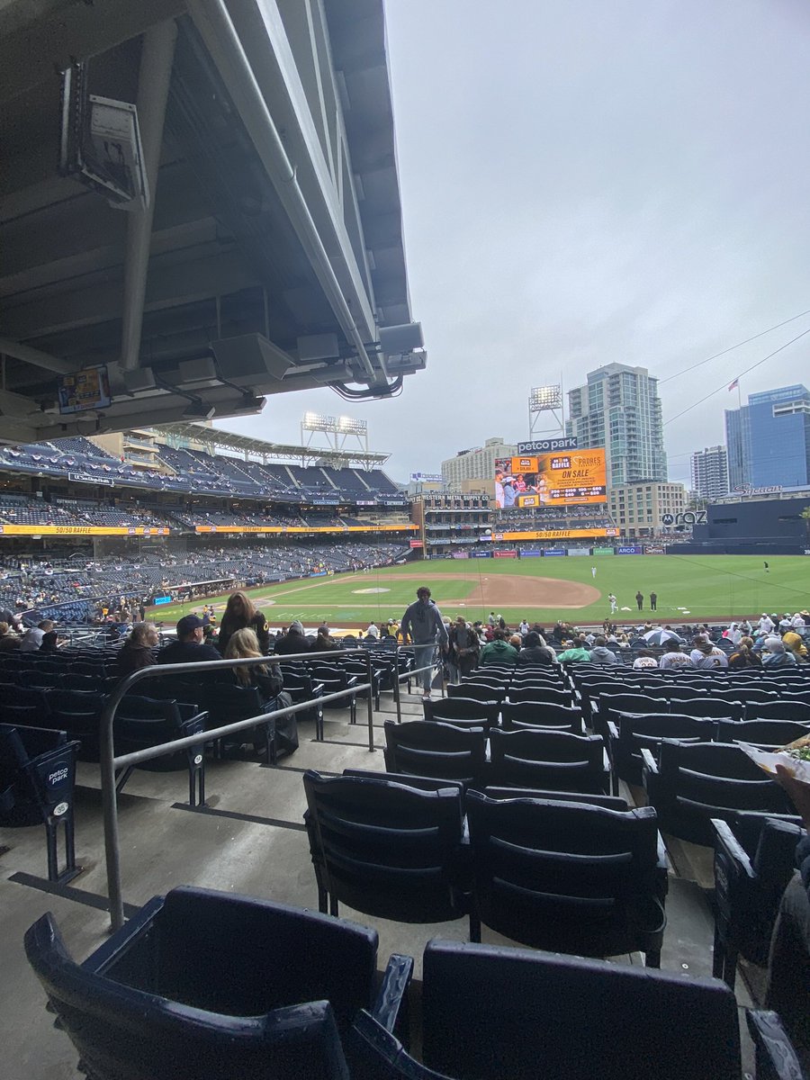 Selling two tickets for tomorrows game
Section 111, Row 37,  Seats 1&2
$100 each 
Pic of view from the seats taken at .5x
@Padres @Phillies @MLB #padrestwitter #sandiego #padres #baseball #tickets #phillies @PetcoPark #PetcoPark