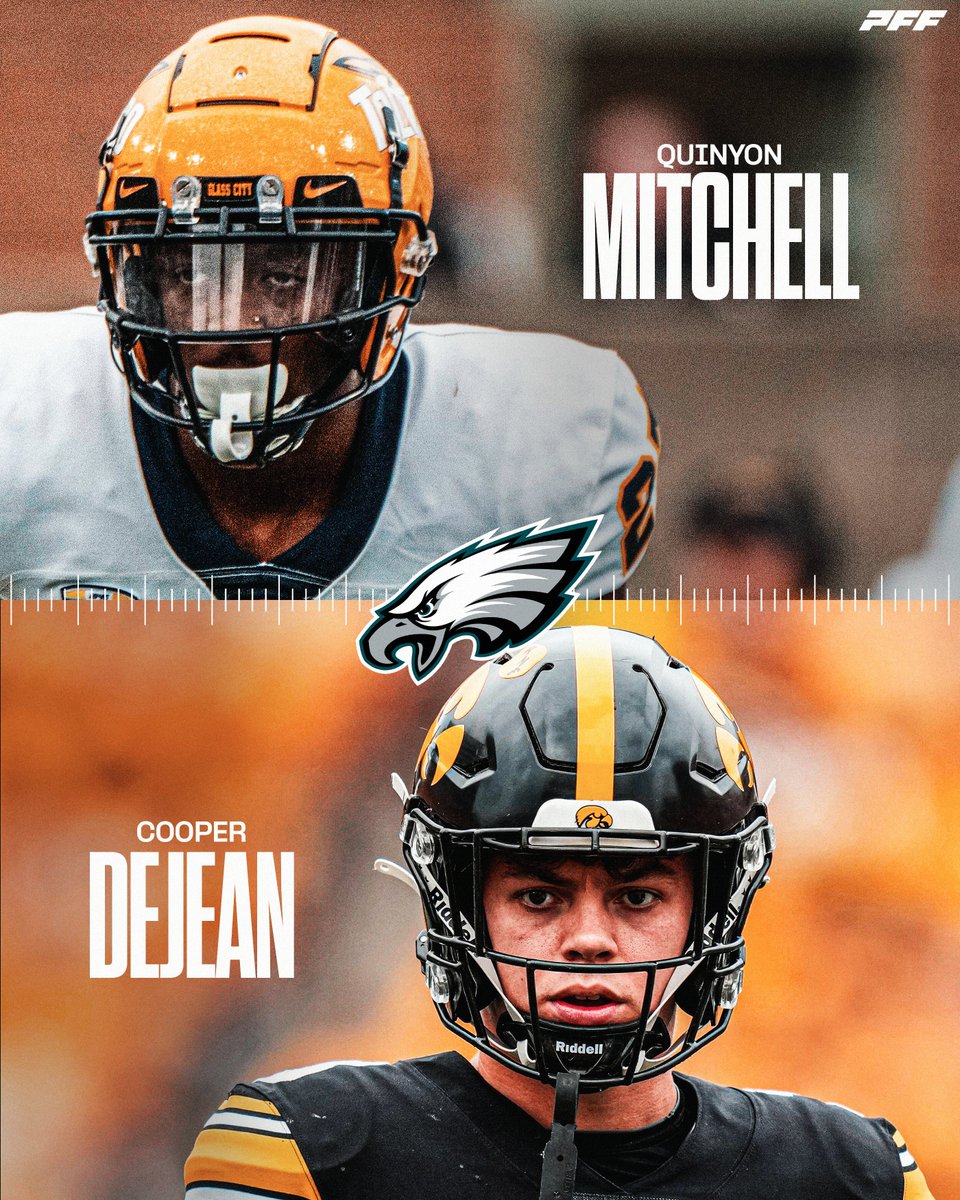 The Eagles drafted both Quinyon Mitchell and Cooper DeJean 😳
