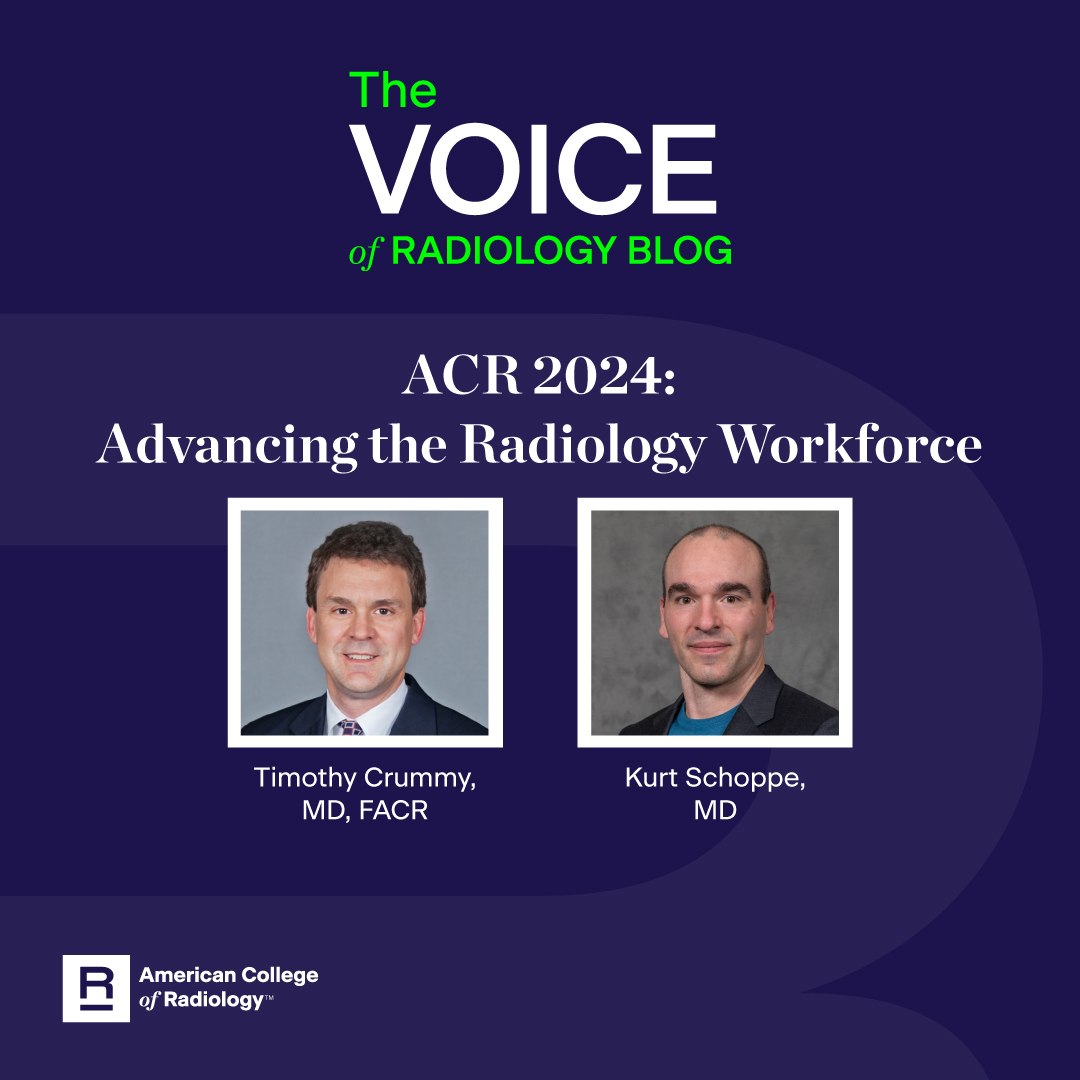 In this #VoiceofRadiology blog, @CrummyMD & @KurtSchoppe detail key activities during #ACR2024 which help advance our radiology workforce into the next era. Now available: bit.ly/3UeXBCU #FocusedForwardTogether