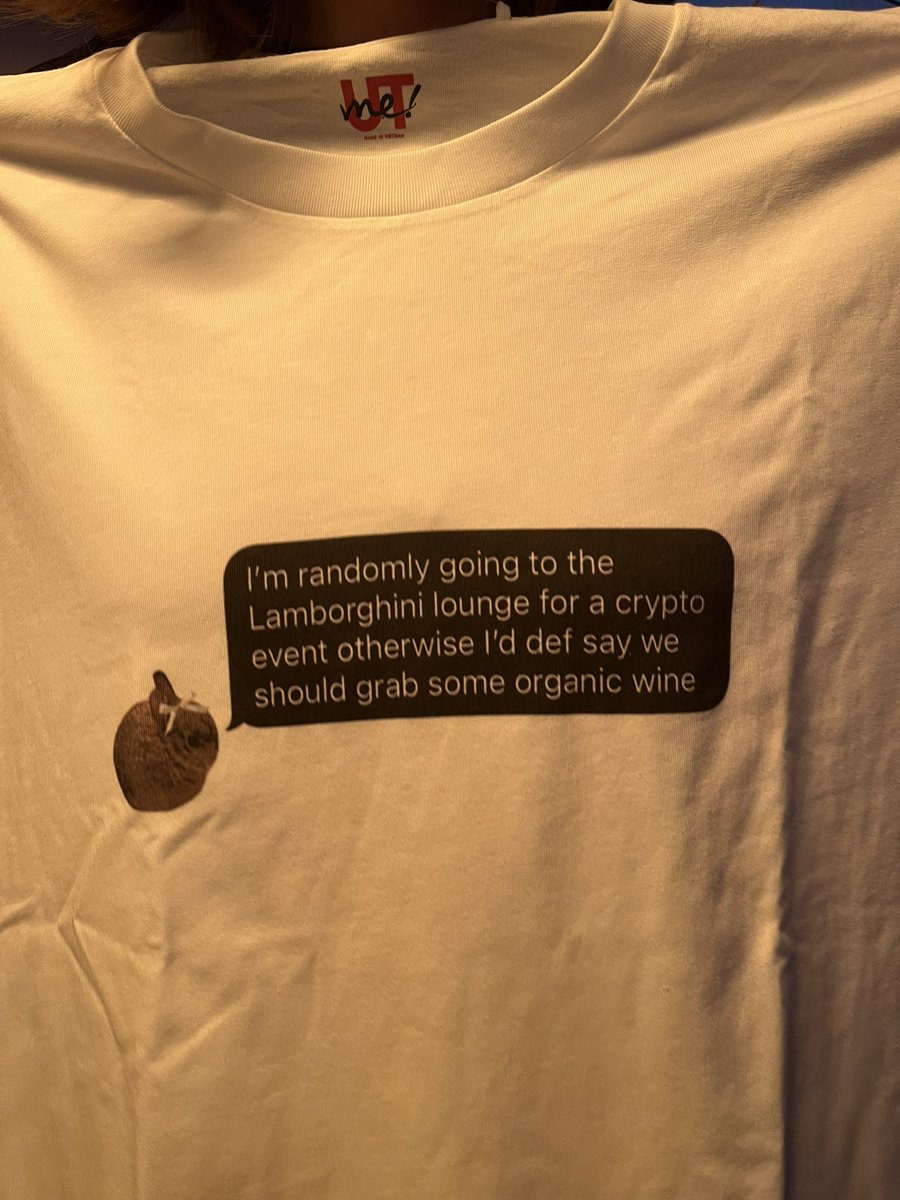 my friend got this shirt of her text message as a bday gift no other present can top this