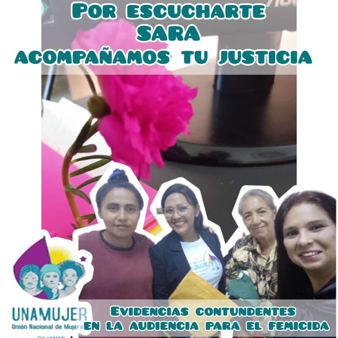 #NotiMujerBarinas
Hoy se ejecutó la audiencia por el femicidio de Sara Rodríguez, siendo decretada la medida de protección incluso a la sociedad. Escucharla en su vida nos permitió acompañar su justicia. #SaraSomosTodas
#UnionDeLosPueblos 
#NiUnaMas