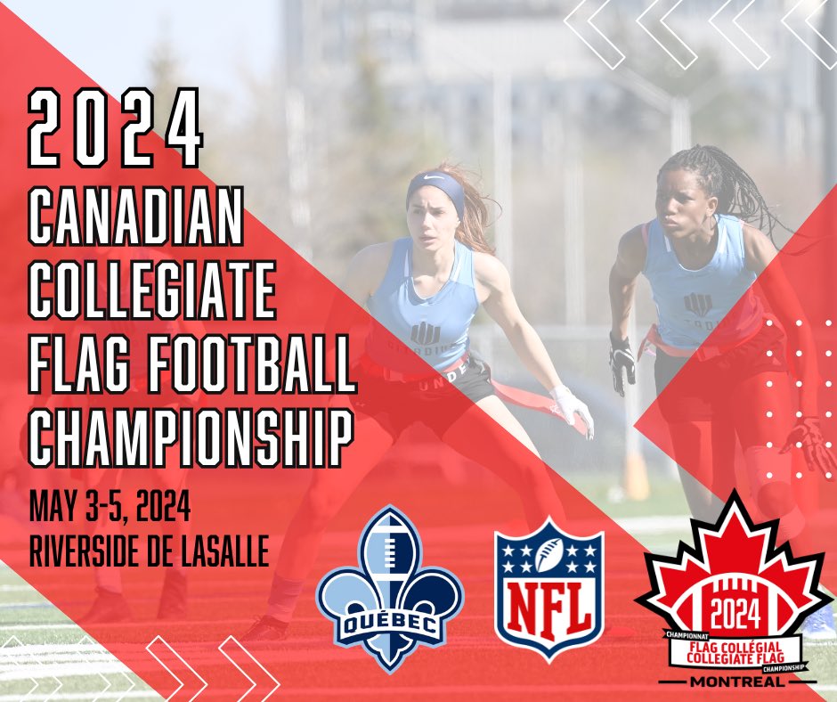 La saison des championnats de flag débute avec les Championnats canadiens de flag football collégiale qui se dérouleront le vendredi 3 mai, au parc Riverside à Lasalle, au Québec.   Les fans de tout le pays peuvent également suivre le tournoi en direct sur HomeTeam Live.…