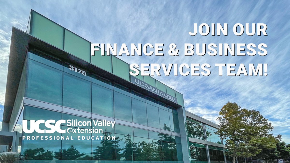 Join our Finance & Business Services Team! We have great full-time, hybrid positions w/ full UC benefits:
(1) ACCOUNTANT—Learn More: hubs.ly/Q02vf3gm0 Due May 9
(2) FINANCIAL SERVICES ANALYST—Learn More: hubs.ly/Q02vf6nw0 -Due May 8
#financejob #accountingjob #ucscjob