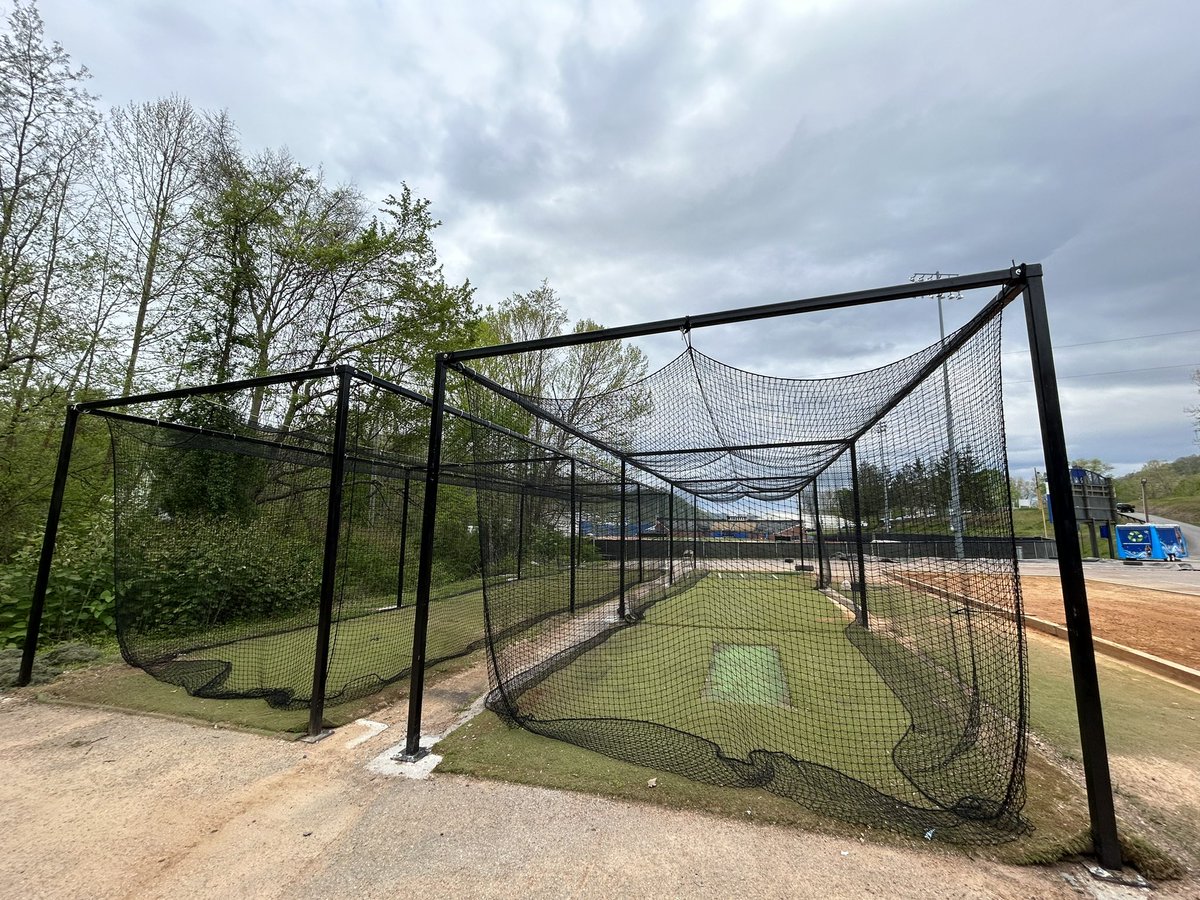 Update to University Field! New scoreboard and cages! 🦅