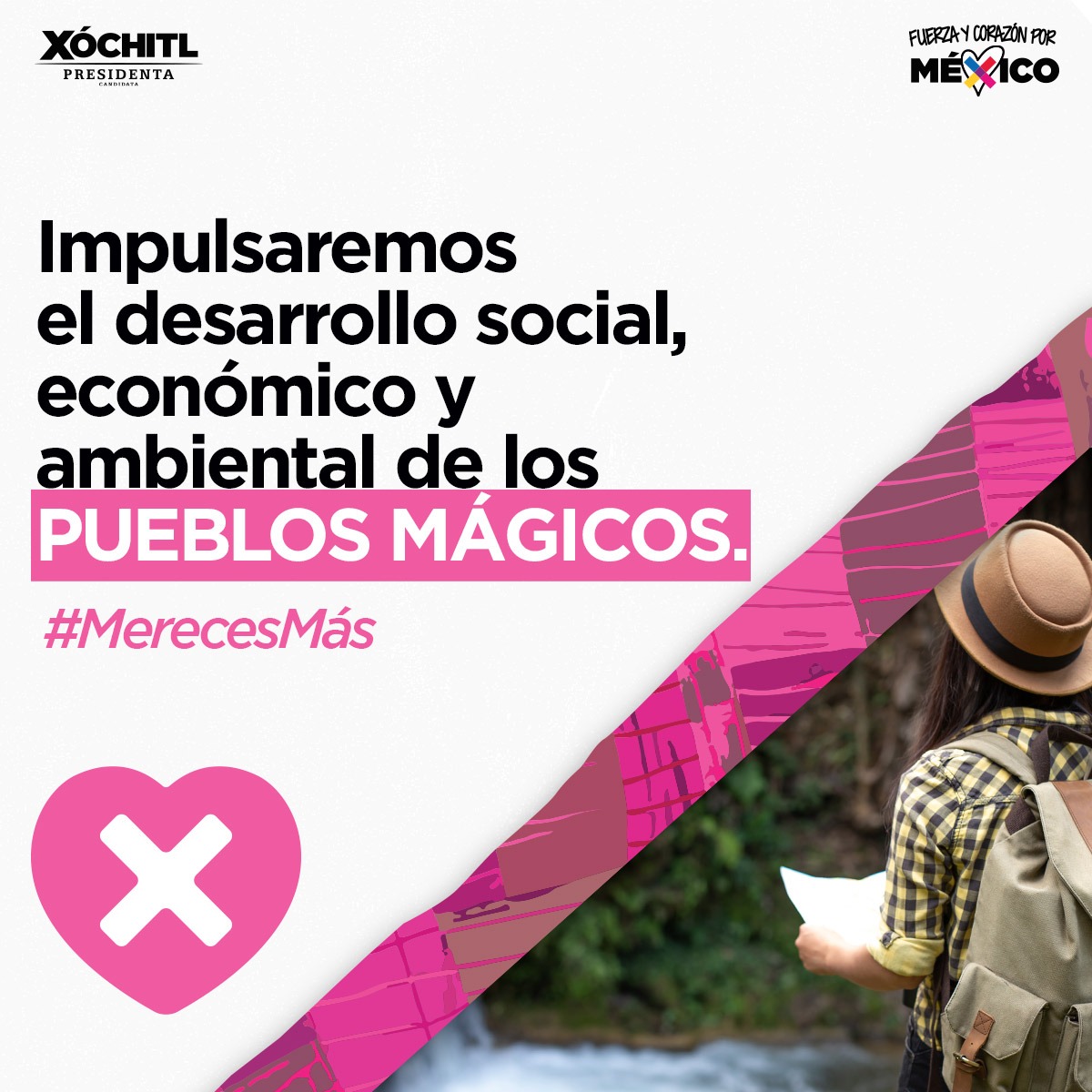 Una de las propuestas de @XochitlGalvez para el #turismo es fortalecer los #PueblosMágicos, en los que se ha demostrado disminución en índices de #marginación #analfabetismo y #rezago #Migración ¡vamos x la calidad de vida de quienes viven del sector y el cuidado de su entorno!