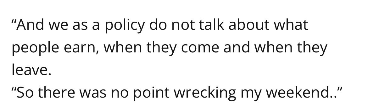 “These are short contracts”?? I worked for @rte for almost 7 years. He didn’t read what I had to say about the place being a toxic environment to work in because “No point wrecking my weekend” Well, I wouldn’t want to wreck your weekend surrr…*tugs forelock