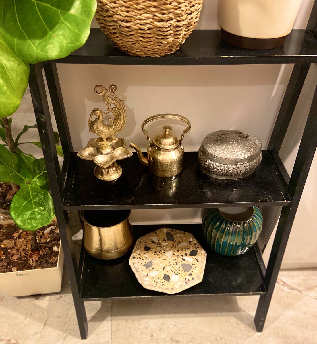 It’s referred to as पोळपाट & fortunately, we all agree on its name. But, we treat it as an antique piece, kept alongside old & new items. The polpat was unearthed while cleaning our old house. Aaji Ajoba could have shared insight into this beautiful piece, are no longer with