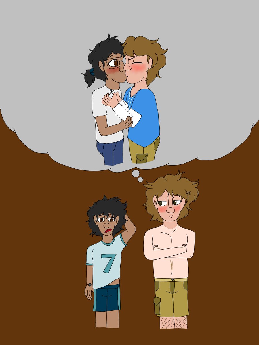 Ripper has intrusive thoughts, of kissing Kyle? He find the guy attractive.... Let's just hope axel doesn't find out Ripper liked Kyle before him 

#hj_coolart #myart #oc #au #totaldrama #totaldramareboot #kyletotaldrama #rippertotaldrama