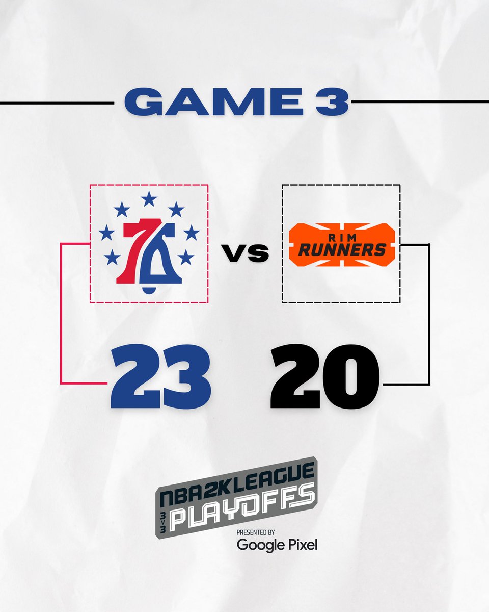 game 3 dub 76ers lead the series 2-1 tune in: twitch.tv/nba2kleague