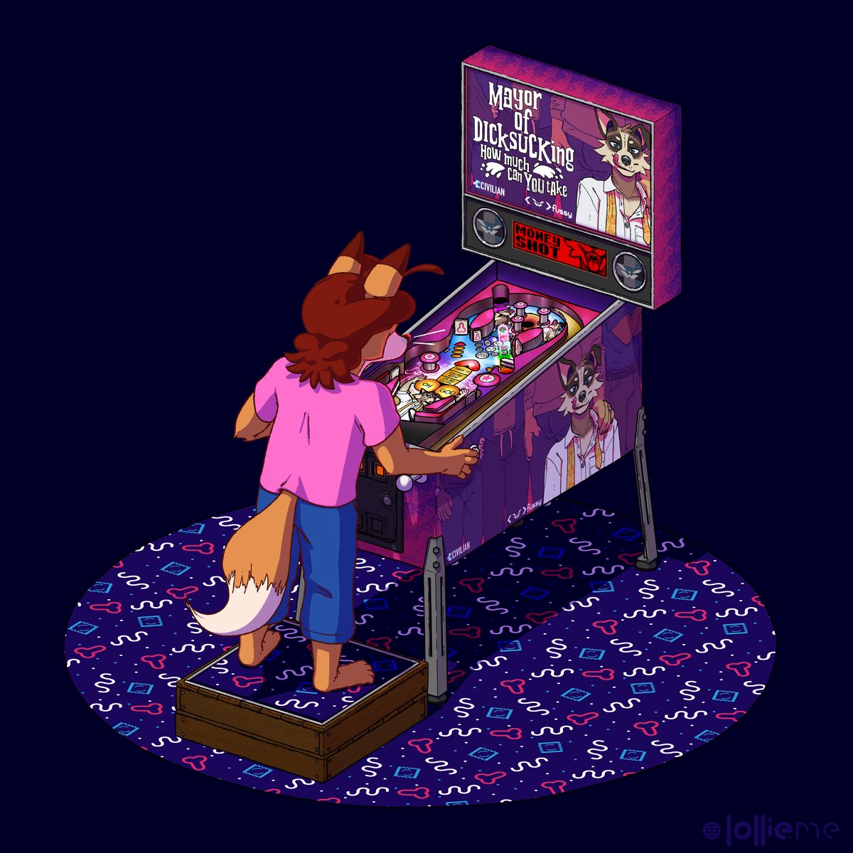 He only plays pinball for the articles. 🦊✨
#furry #art