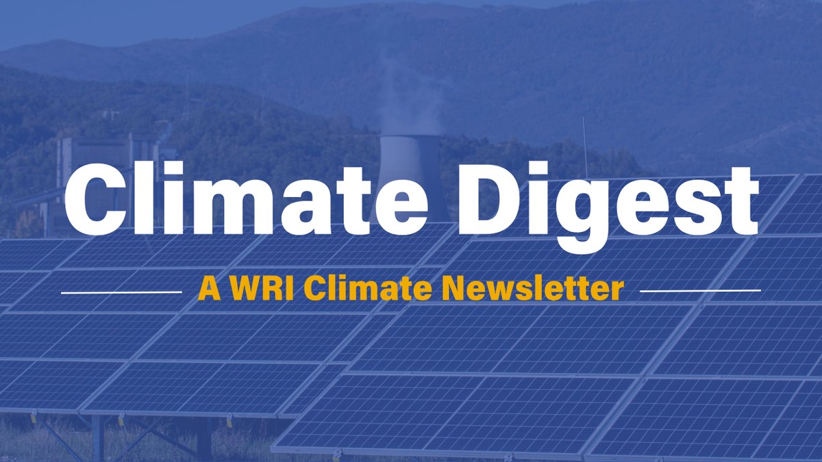 Rising the the Climate Change Challenge. 🌍 🔥 The WRI Climate Digest #newsletter brings the most critical climate news to your inbox: bit.ly/4dr84Uy