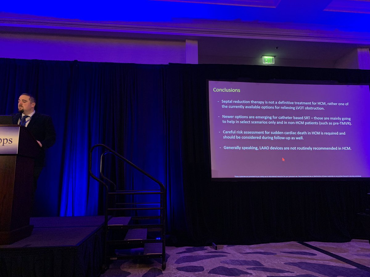 Wrapping up a 🔥 #ScrippsHF_EP2024 session on Cardiomyopathies w/a series of truly outstanding talks from @JLRosenthal @RolaKhedrakiMD @MasriAhmadMD 🫀*M*ust *G*et *U*nder *S*kin in #amyloid 🫀Be aggressive about AF 🫀#cvHCM mgmt evolving quickly 🫀Caution w/LAAO in #cvHCM