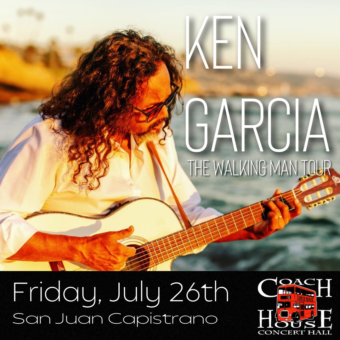 SoCal local, Ken Garcia, will be returning to The Coach House on July 26th for 'The Walking Man Tour!' Get ready for a night of impressive guitar instrumentals and soulful lyrics! Join us and secure your tickets TODAY!🎵 Get tickets👇 thecoachhouse.com // 📞 (949) 496-8930