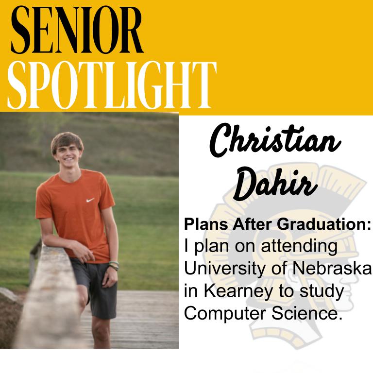 Meet Senior, Christian Dahir! Christian would like to thank Mr. Harder for the influence he has had on his life and for teaching him how to work well with others and build a stronger character. 

Congratulations Christian! Best of Luck in all you do! 

#Classof2024
#TCPride