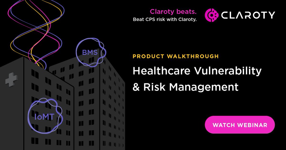In this 20-minute product walkthrough, see how Medigate by @Claroty empowers #healthcare #cybersecurity teams to adopt a risk-based approach to #VulnerabilityManagement. ▶️ Watch the full webinar here: hubs.li/Q02v74qF0 #ClarotyBeats