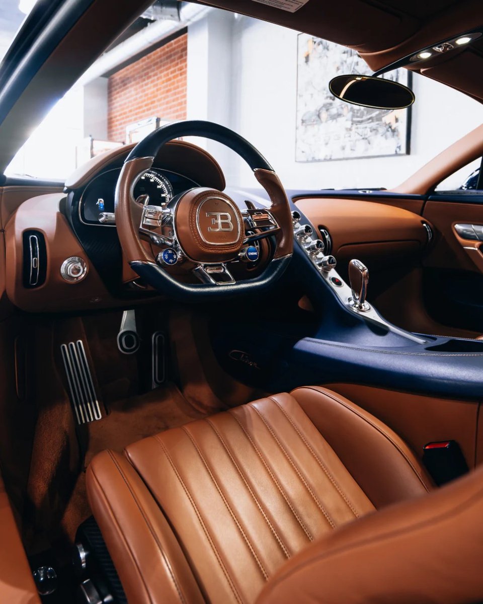 duPontREGISTRY's tweet photo. 2018 Bugatti Chiron presented in a stunning combination of Atlantic Blue Metallic over a Gaucho / Deep Blue interior

Built as the final vehicle before Mate Rimac took the reins of Bugatti, the Chiron was built to be the epitome of high performance! https://t.co/qdAo8d0bFA