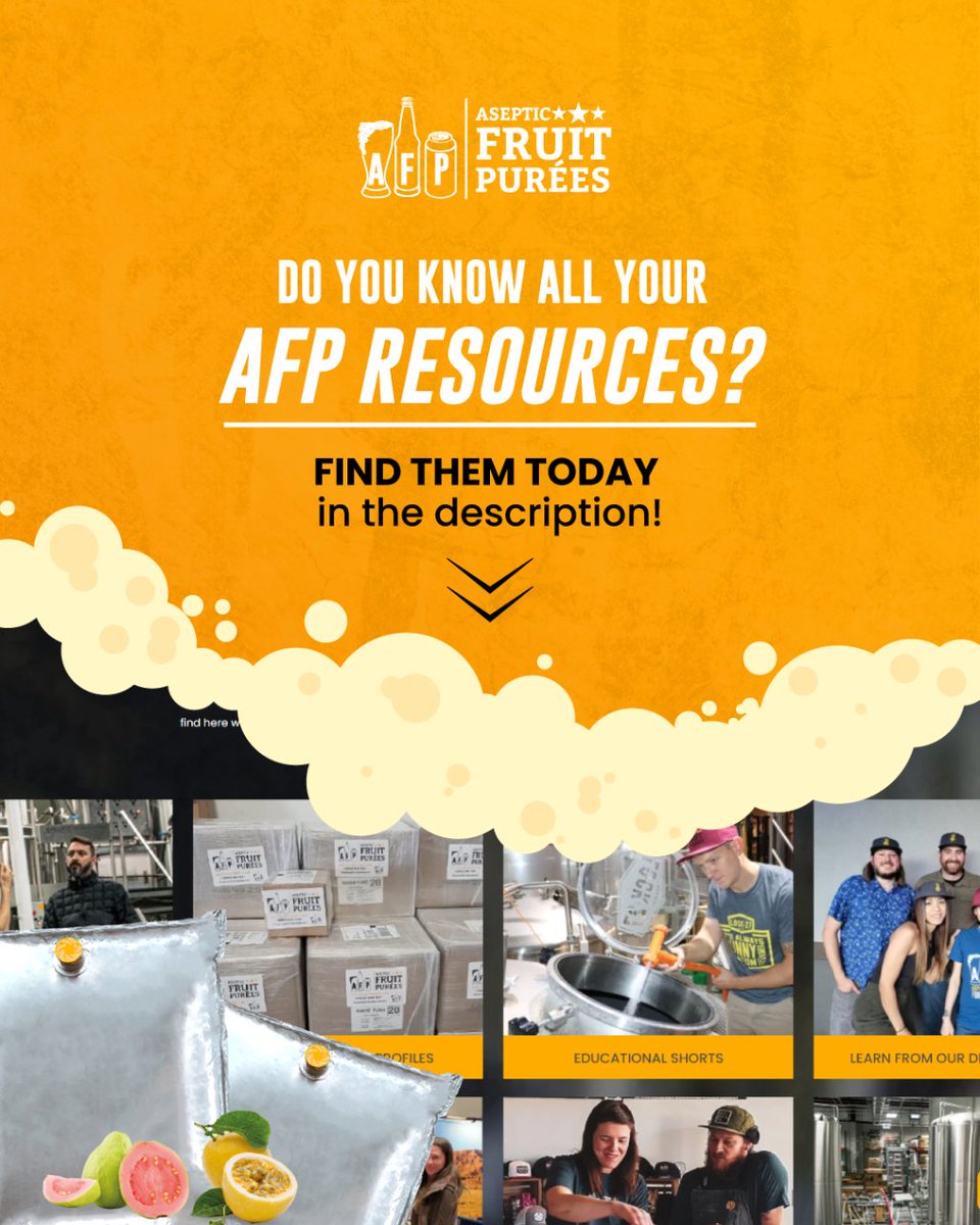 Unlock the full potential of AFP—Your key resources await! Delve into our specially curated page and empower your choices. Explore now!

asepticfruitpurees.com/pages/resources