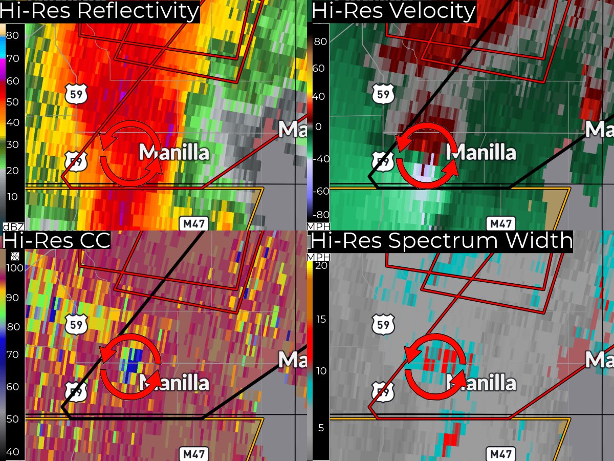 Another damaging tornado ongoing near Manilla, IA if you are in the path TAKE COVER NOW! These storms have a history of producing violent and dangerous tornadoes! 

#IAwx #wxtwitter #severewx #tornado #USwx