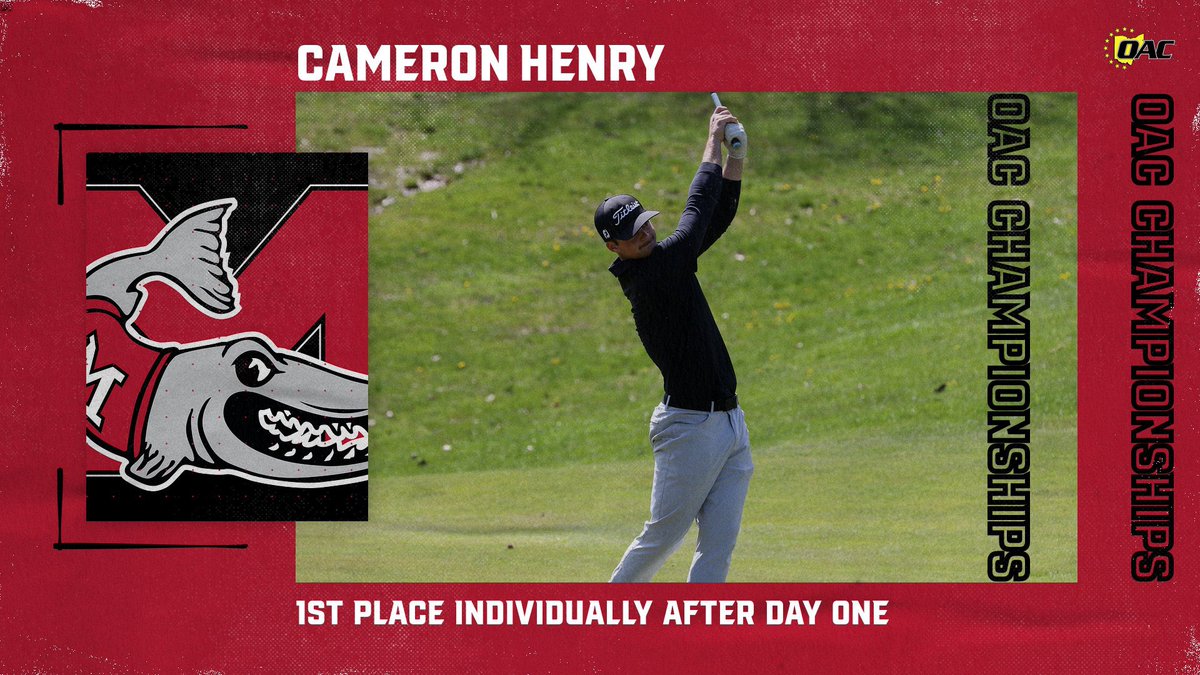 🚨SCORE UPDATE🚨

The men’s golf team is sitting in fifth place following day one of action at the OAC Championships. The Muskies are currently led by Sr. Cameron Henry who is four under through 27 holes. Henry is in solo first place as an individual after his impressive