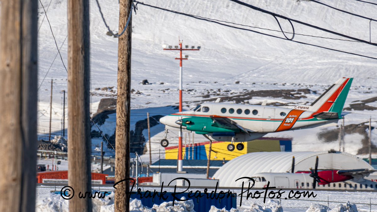 Here is an example @Bsp5567 of wrong time wrong place. This was today and I had no idea it was coming in until I was at this location and on my way to work. @BuffaloAirways #YFBSpotters #CFMWM @Beechcraft 100 King Air Serial# B-59 #Iqaluit #Nuanvut APR.26.2024