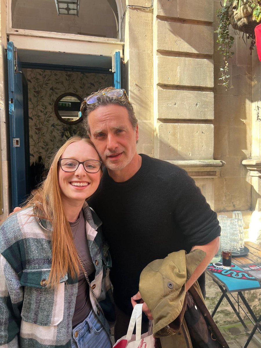 NEW | Andy with fans in Bath, England on April 20, 2024. #AndrewLincoln 📸 Natasha Simmonds