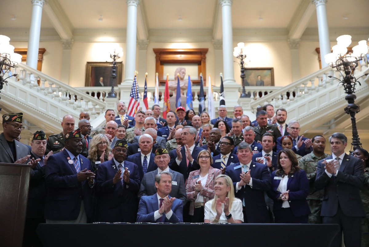 This week, we signed legislation to support Georgia’s veterans, military service members, and their spouses. Our men and women in uniform have dedicated their lives to service and sacrificed so much for our country — and here in Georgia, we’ll always have their backs.