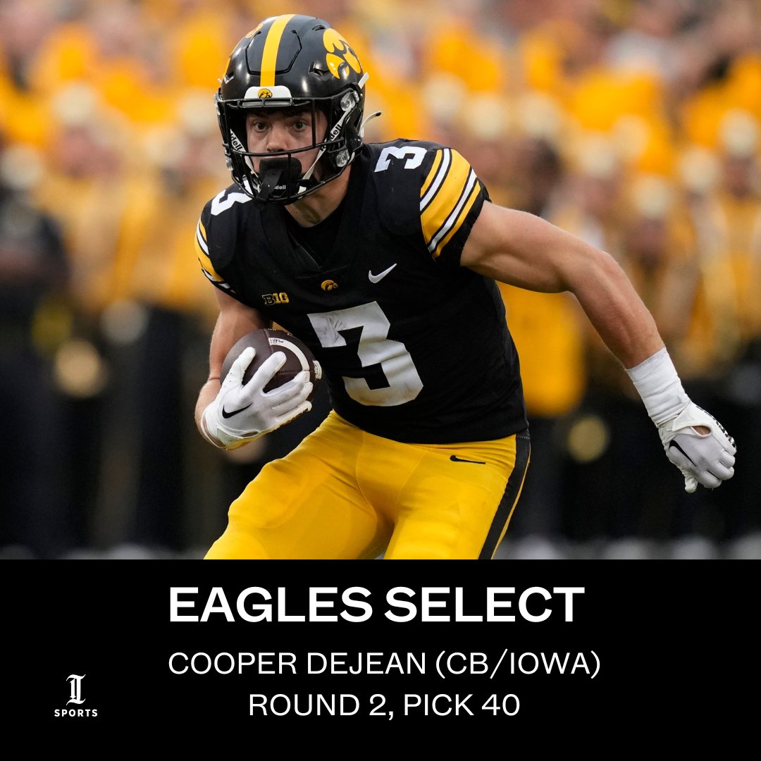 The Eagles selected cornerback Cooper DeJean with the 40th pick after moving up in the second round. inquirer.com/eagles/live/nf…