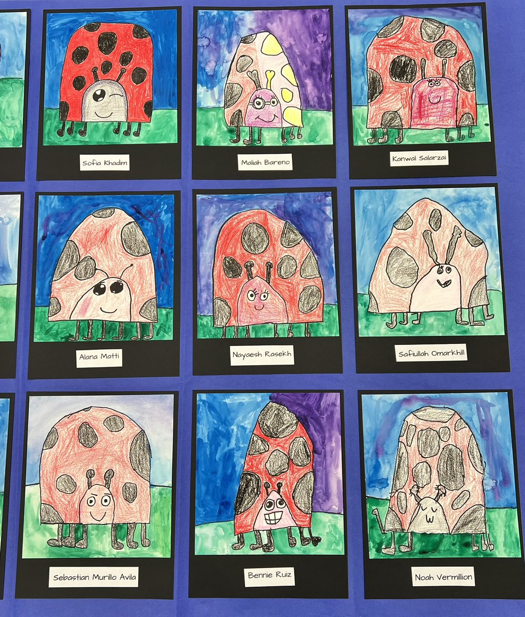 Our cute little ladybugs are ready to be hung up for our Spring Arts Festival next week. So adorable! 🐞❤️#art #artists #watercolorpainting #ladybugs #iteachsecond #chaseinnovators