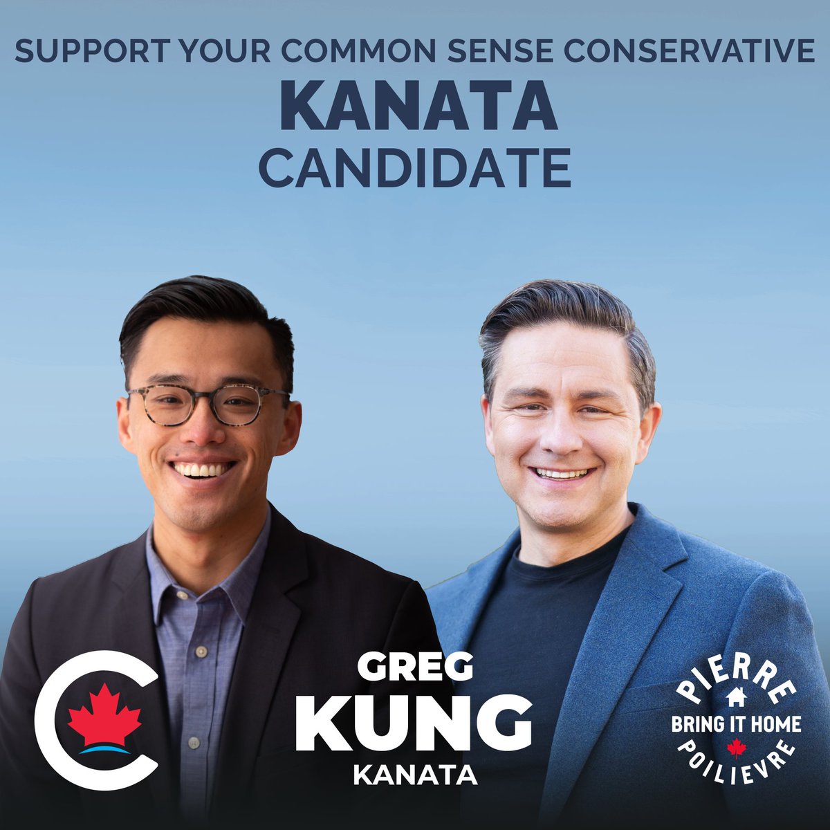 Send Trudeau a message. Support your Common Sense Conservative candidate in Kanata, Greg Kung: gregkung.ca