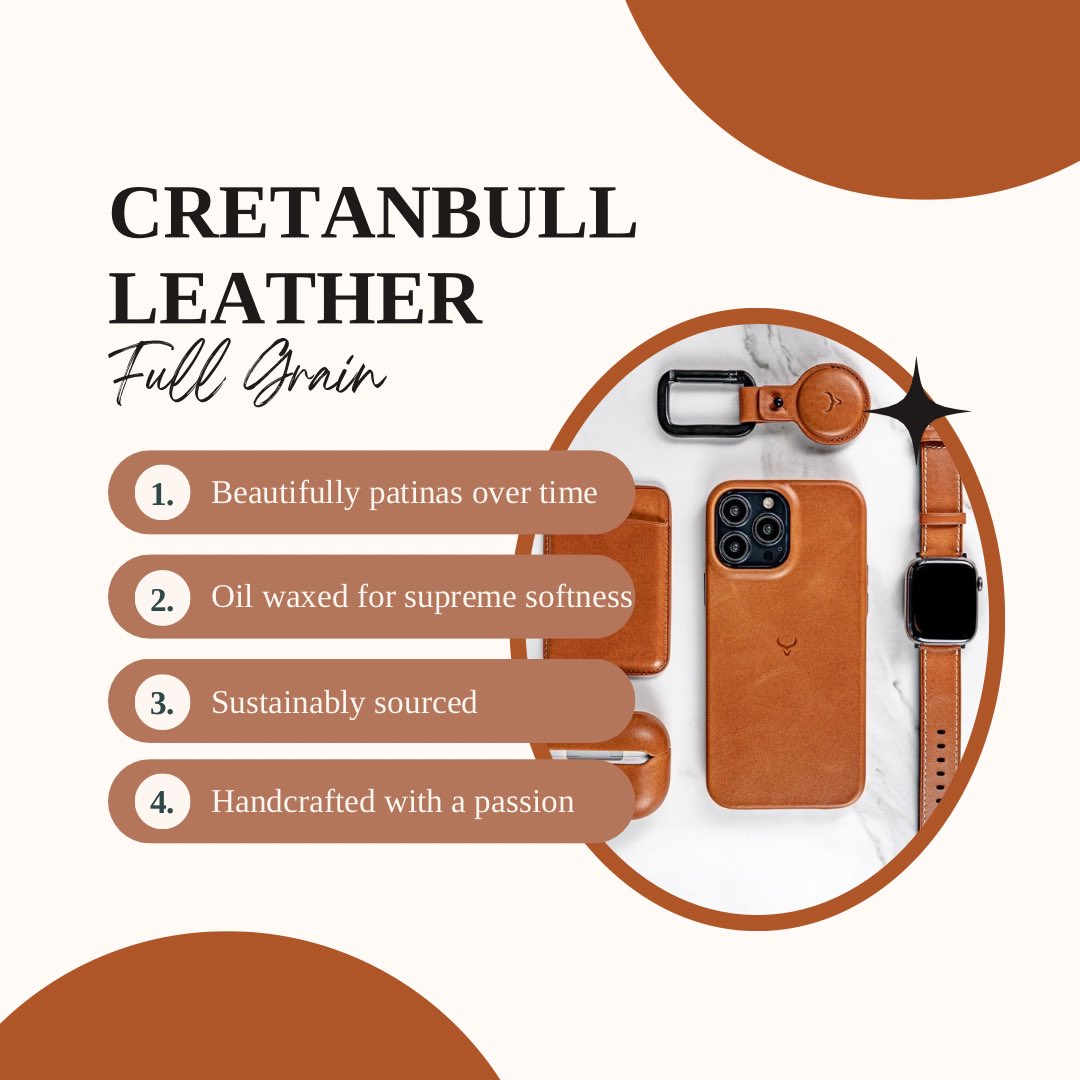 Happy Friday! Here to remind you why we love our full grain leather! 🤩
.
.
.
#Cretanbull #leather #leathergoods #techaccessories #iPhone #iPhonecases #MagSafe #patina #love #trending #socialmedia