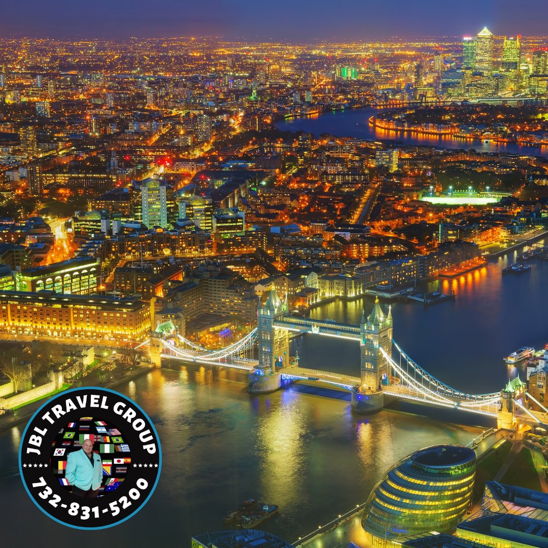 Stop for a moment to admire the magnificent aerial night view of London, England.  With its famous monuments and lively atmosphere, this city is a must-see destination. Let me show you the best of London, day and night! #LondonSkyline #ExploreLondon #jbltravelgroup #onecallaway