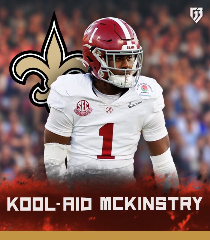 Kool-Aid Mckinstry is a Day 1 ready to play CB for the Saints. When you face him don’t think ish is sweet just because his name is Kool-Aid. He will hit you, strip you and lock you downnnnnn. He wants all the smoke and adds value as a punt returner. NOLA got a REAL ONE. @Saints