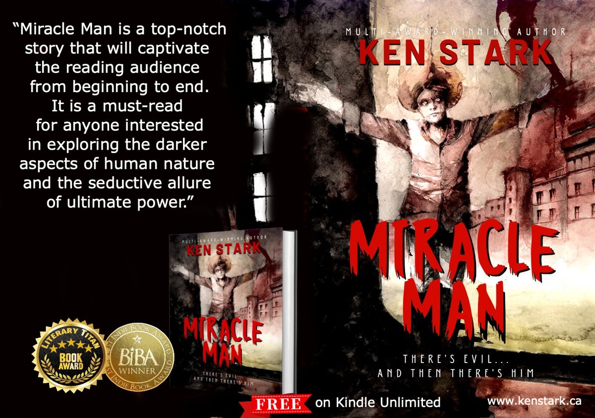 'This work of art is unapologetically flawless.' MIRACLE MAN - A dark new level of horror. mybook.to/miracleman FREE on Kindle Unlimited #FREE #Kindleunlimited #horror #atheist #antichrist #thriller #action #mystery #Supernatural #evil #Atheism