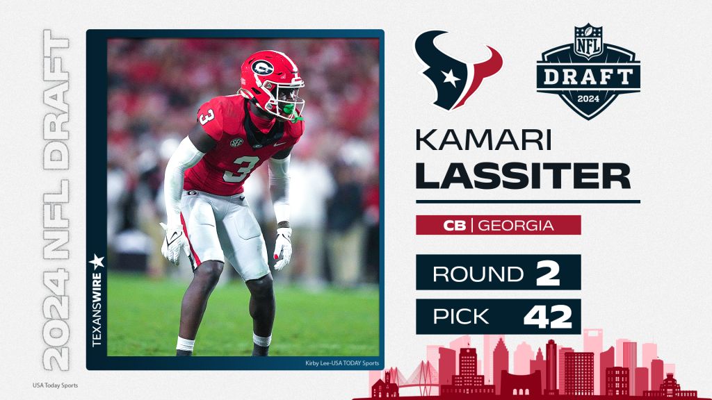 Georgia cornerback Kamari Lassiter goes No. 42 overall to the Houston Texans in 2024 NFL draft ugawire.usatoday.com/2024/04/26/geo…