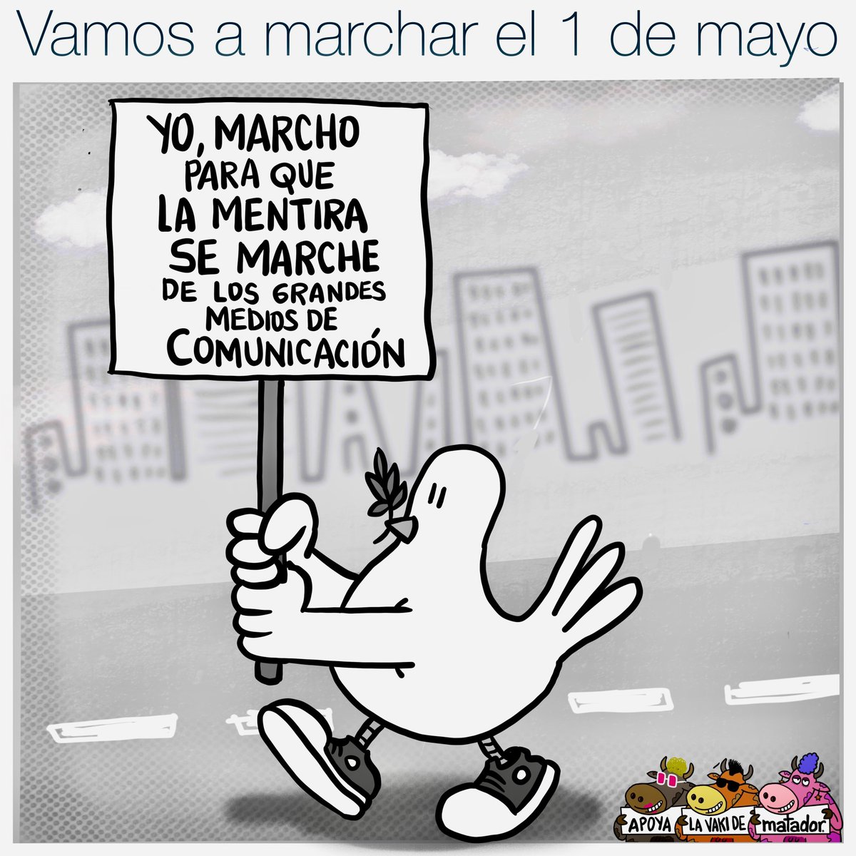 Tremenda caricatura de la marcha del 1 de mayo convocada por el presidente Gustavo Petro.