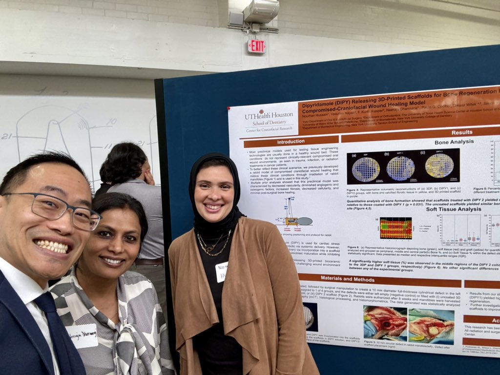 Had a great time attending the  @UTHealthHouston Pediatric Research Center / @UTSDHouston Center for Craniofacial Research Retreat. Congrats to @younglabUTH members @CMLBarrows and Nourhan Hussein for winning awards for their presentations!