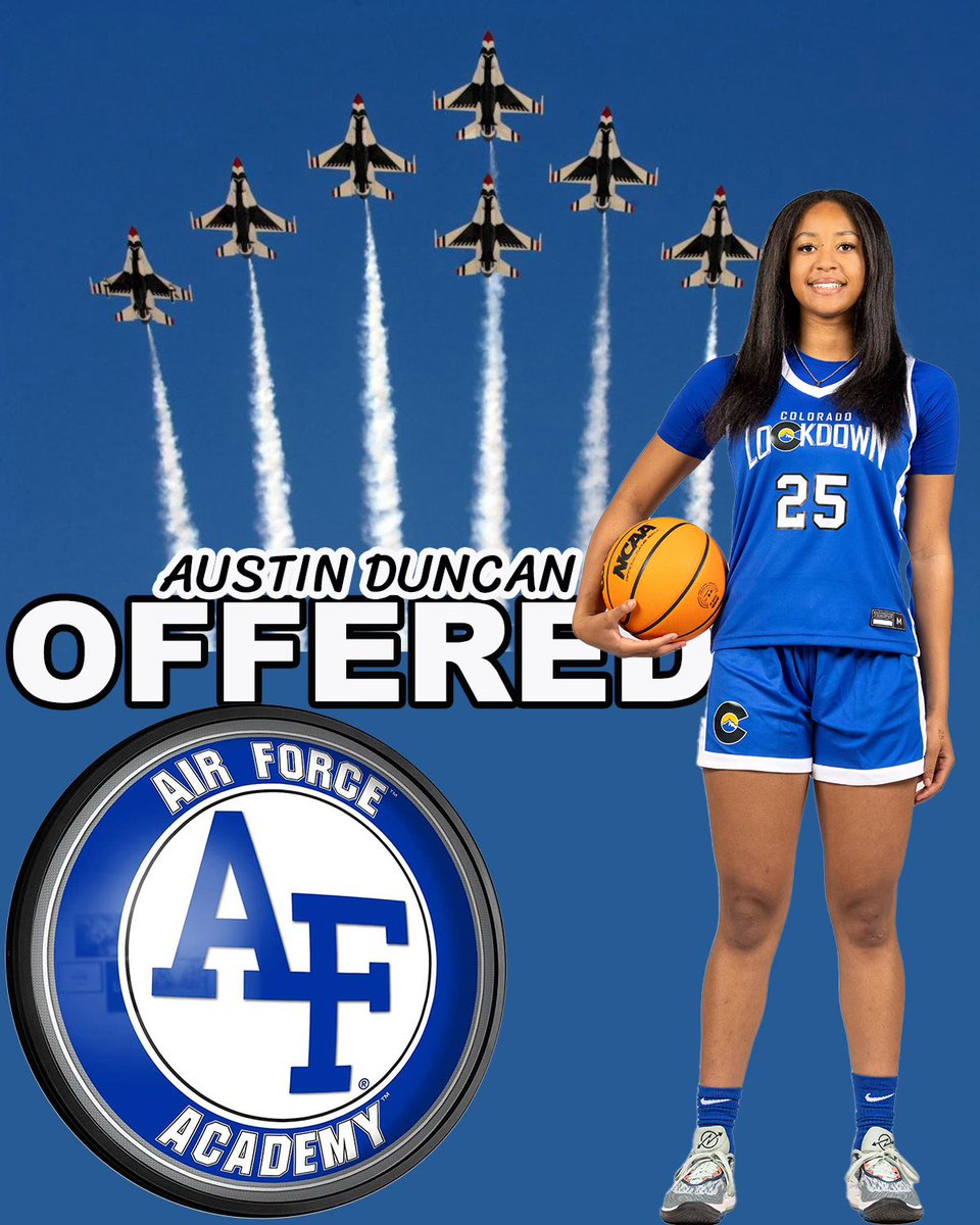 Austin Duncan (@amd2026) on Twitter photo After a great conversation with Coach McIntyre I’m excited to announce that I have received an offer from <a href="/AF_WBB/">Air Force Women's Basketball</a>! I can’t wait to learn more about the program!
<a href="/AthleticsKDS/">KDS Athletics</a>
<a href="/elite_lockdown/">Colorado Lockdown</a>
<a href="/hollins_jody/">Jody Hollins</a> After a great conversation with Coach McIntyre I’m excited to announce that I have received an offer from <a href="/AF_WBB/">Air Force Women's Basketball</a>! I can’t wait to learn more about the program!
<a href="/AthleticsKDS/">KDS Athletics</a>
<a href="/elite_lockdown/">Colorado Lockdown</a>
<a href="/hollins_jody/">Jody Hollins</a>
