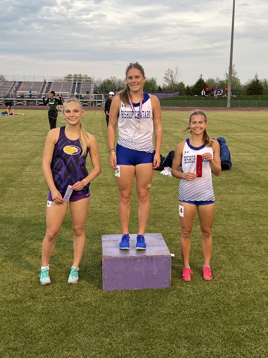 1st(Mary Kate Felt’s) & 2nd(Adeline Miller) in the 200M Dash!