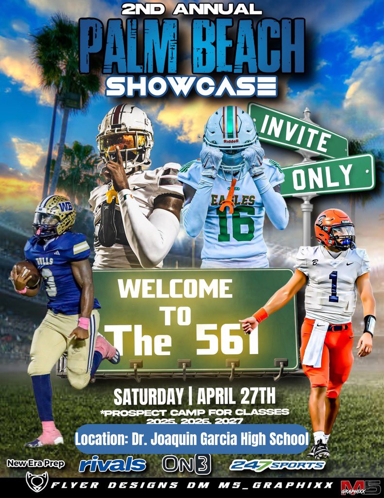 I will be coaching the Defensive Lineman at the 561 Palm beach County Showcase @CoachGadJacobs Appreciate the Opportunity