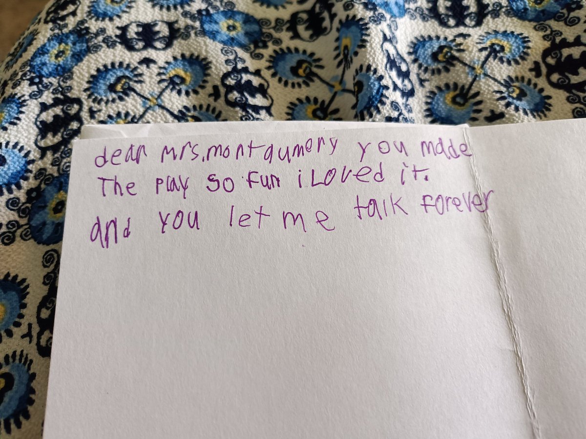 I enjoy working with students every day. Once in a while they surprise you with a thank you. Making genuine connections is a super important part of teaching. #Begreat #whyiquest @nickiatquest @QuestJrHS