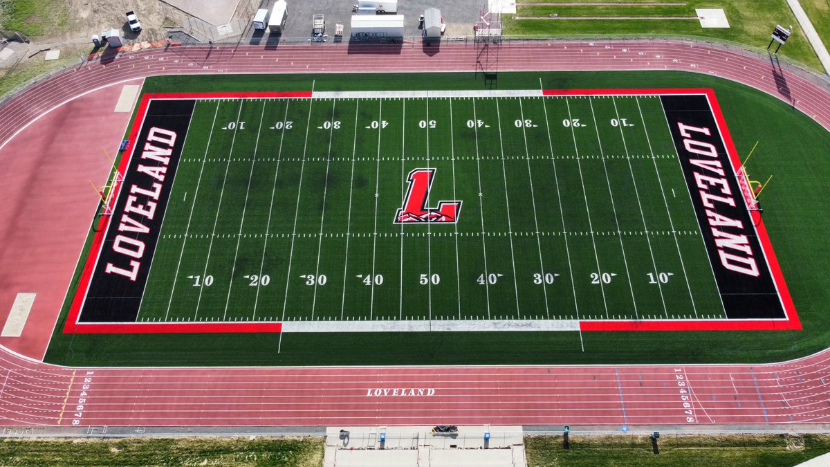 jdeaster11's tweet image. Just finished up this lovely  @FieldTurf Field for Loveland HS! 👊The “L” is on🔥!!! 🏈⚽️#leaveitallonthefield
