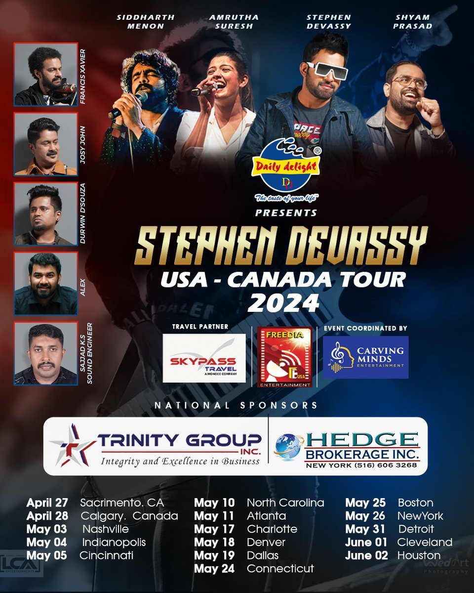 Waiting to see you all at my USA-CANADA Tour 2024 #dailydelightfoods #skypasstravel #freediaentertainmentusa #carvingminds #trinitygroupusa #hedgebrokerage